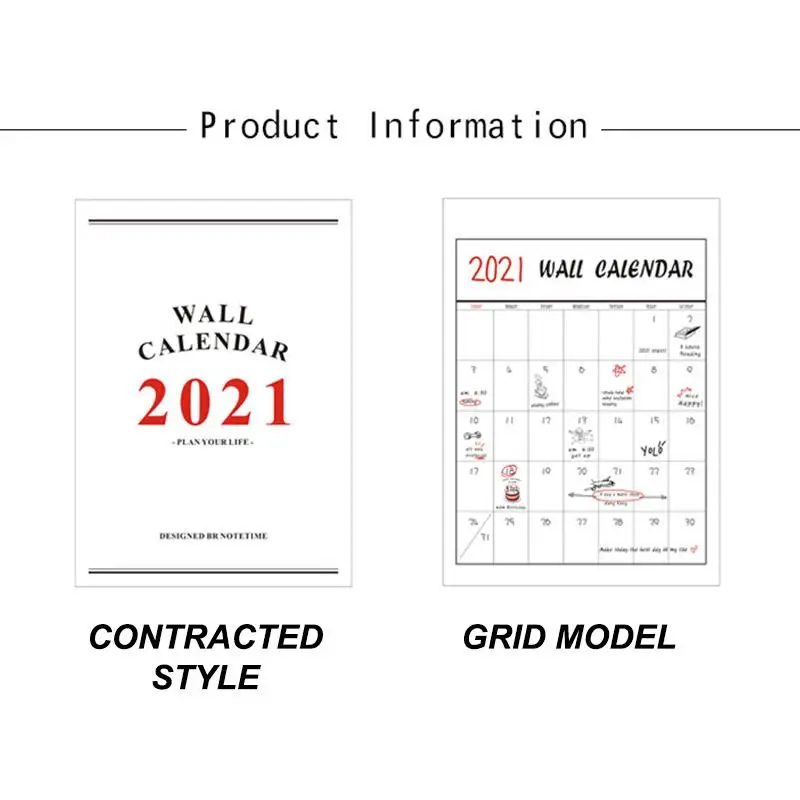

2021 Calendar Wall Hanging Calendar DIY Daily Schedule Monthly Work Note Schedule Wall Calendar Agenda Planner The New