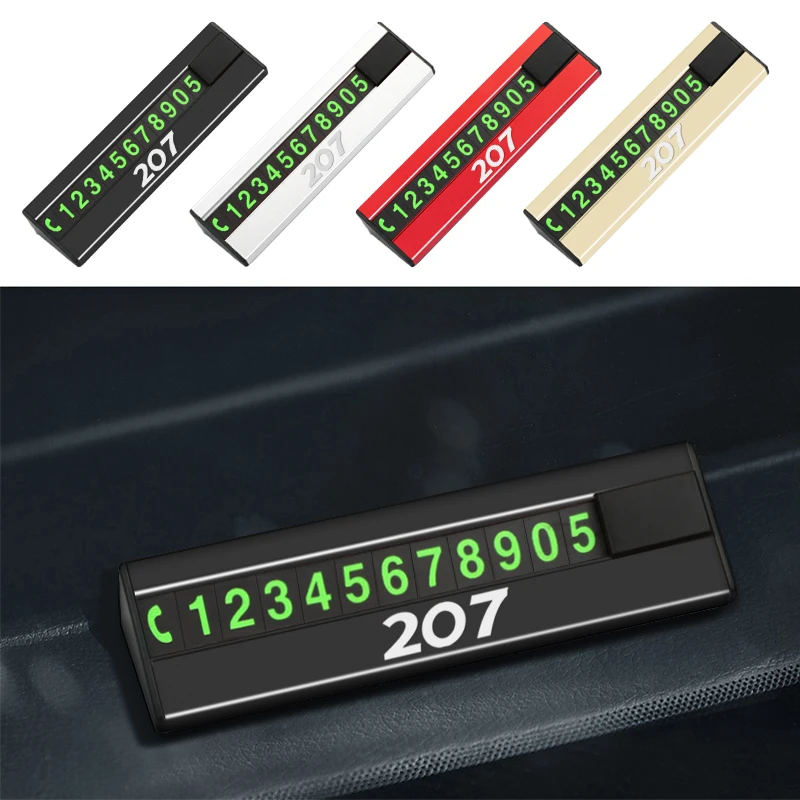 Автомобильный Алюминий сплав карточка с телефоном для временной парковки номер