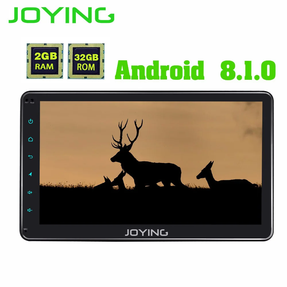 JOYING android 8,1 автомобильный радиоприемник с навигацией GPS Видео Стерео 2G Универсальный 1din 1" 8 ядерный 1280*720 мультимедийный плеер без DVD с DSP