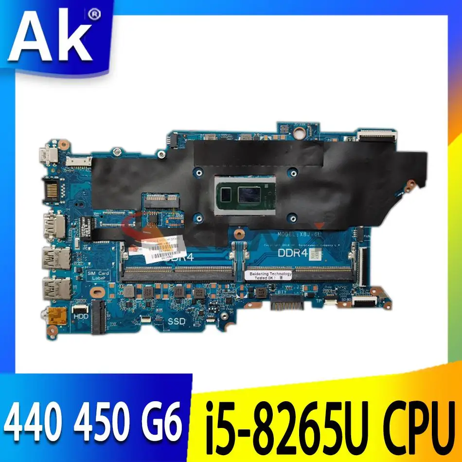 

L44883-601 L44883-501 для HP ProBook 440 G6 450 G6 материнская плата для ноутбука DAX8JMB16E0 с процессором I5-8265U DDR4 100%