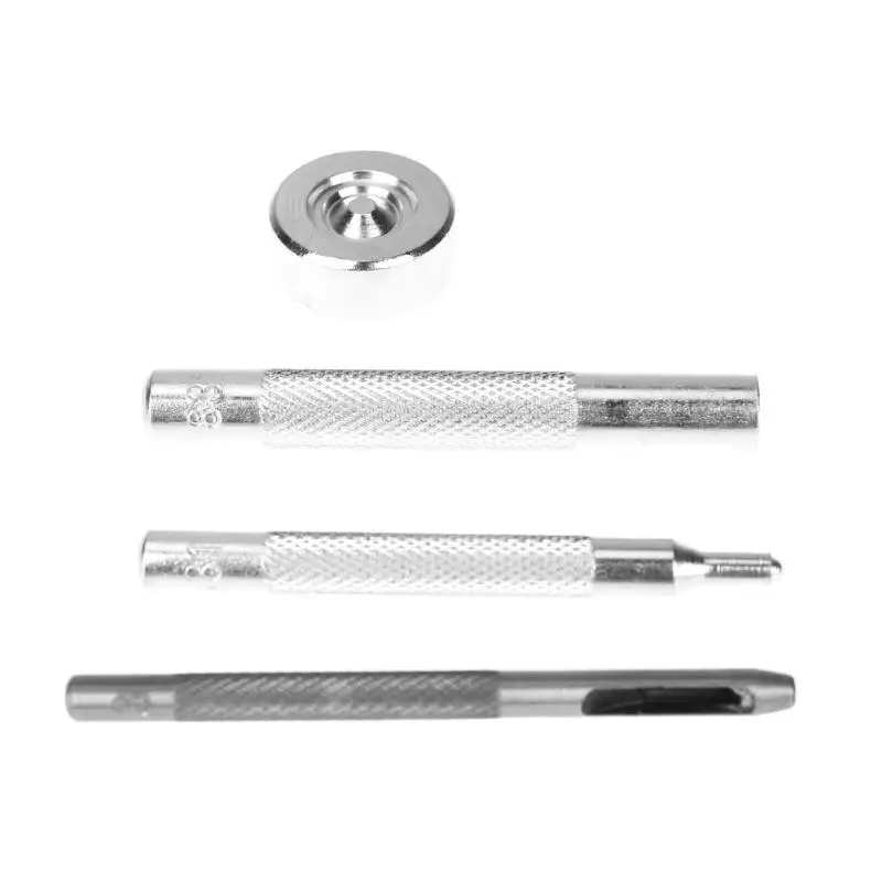 4pcs Metal Snap Fasteners Buttons Press Studs Button DIY Hand Punch Installation Tool Set Tools for Leather | Дом и сад