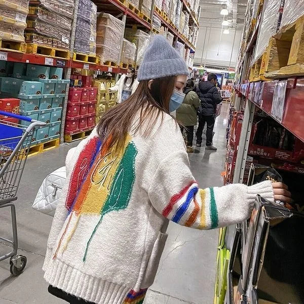 CMAZ 2021 Autumn Winte Sweater Women Tops Knitted Pullover Korean Style Cardigan Soft Warm Pull Thick Outwear | Женская одежда