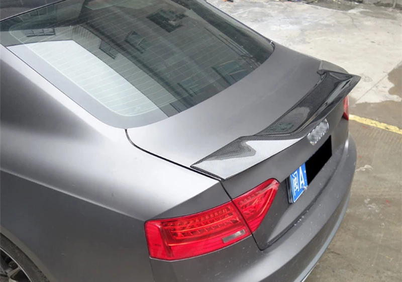 R Стиль карбоновый спойлер заднего багажника крыла пригодный для Audi A5 4 Двери