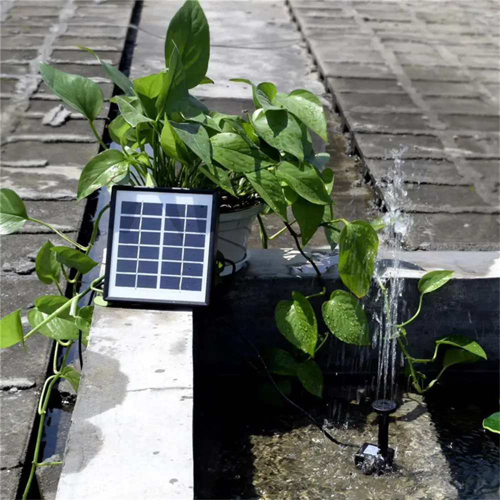 

Solar Water Pump 6V 1.5W Solar Water Fountain Tank Submersible Pump Rockery Solar Panel Water Floating Pond Garden Water Pump