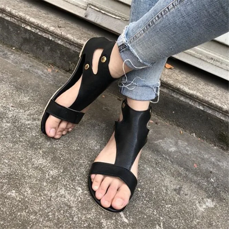

New summer flat rivet women's sandals large size platform sandals women slippers fashion casual breathable womens shoes slides