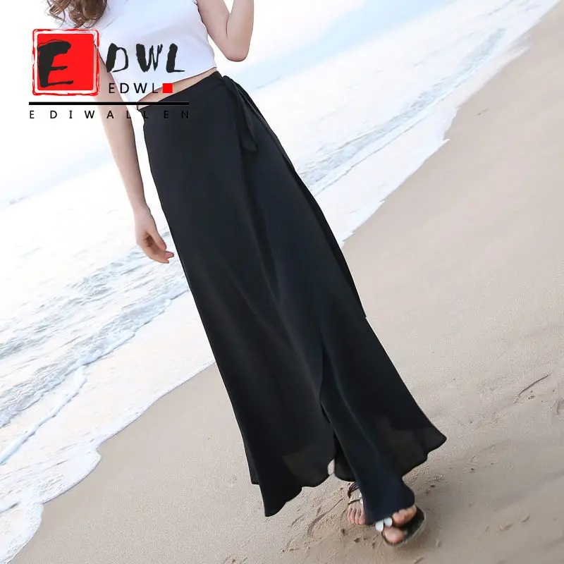 

11-color Fashion High-waist Irregular Skirt Mid-length 2021 Summer Women's Korean Style Temperament A-line Thin Wrap Skirt Beach