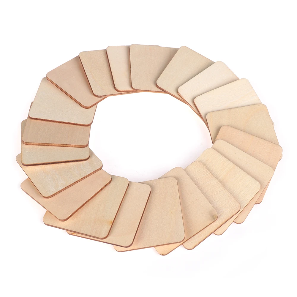 10/50/100 шт. Новые квадратные необработанные деревянные детали пустая доска для