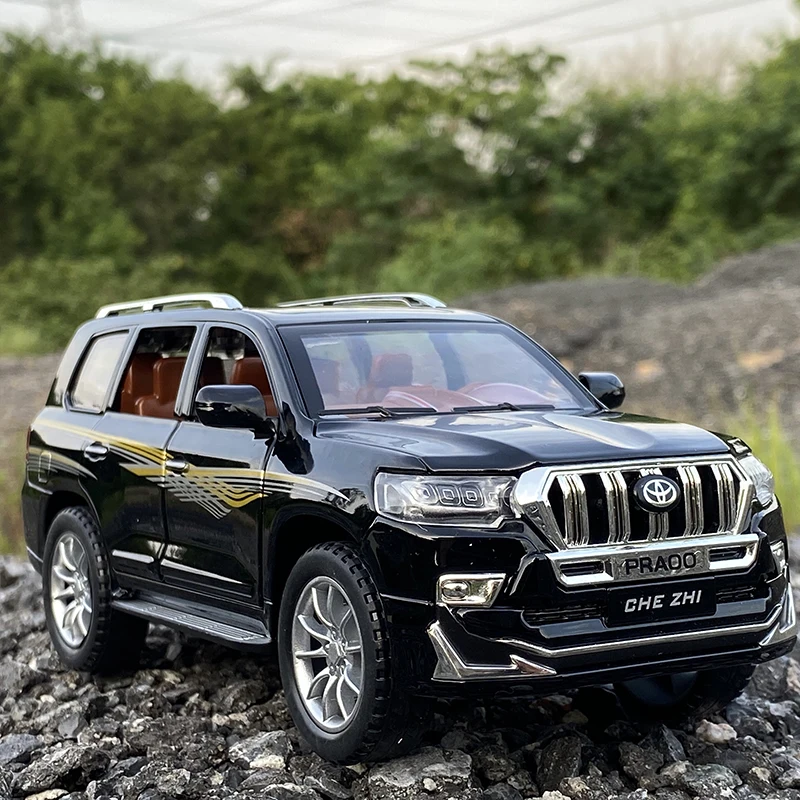 

Модель автомобиля 1:24 Toyota Prado SUV из сплава, литая металлическая игрушка Off-модель дорожного транспорта, имитация звусветильник, коллекция, под...