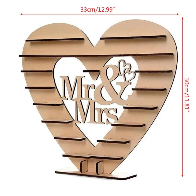 

Wedding Wooden Ornaments Mr&Mrs Chocolate Stand Display Candy Cupcake Desserts Holder Home Decor Wedding Party Bars