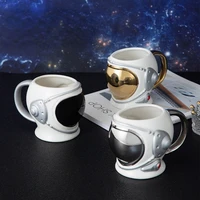 creative 3d cup astronaut helmet modeling cup aviation hat ceramic mug coffee cup large capacity water cup coffee