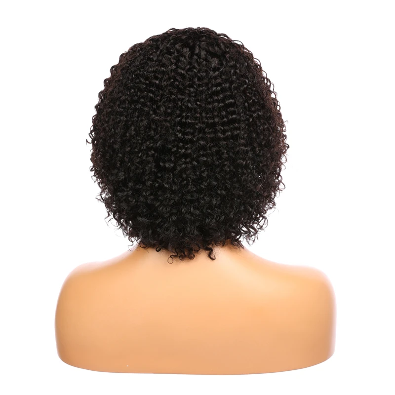 Парик короткого стрижки Пикси цвета омбре с челкой Бразильские волосы Реми 100%