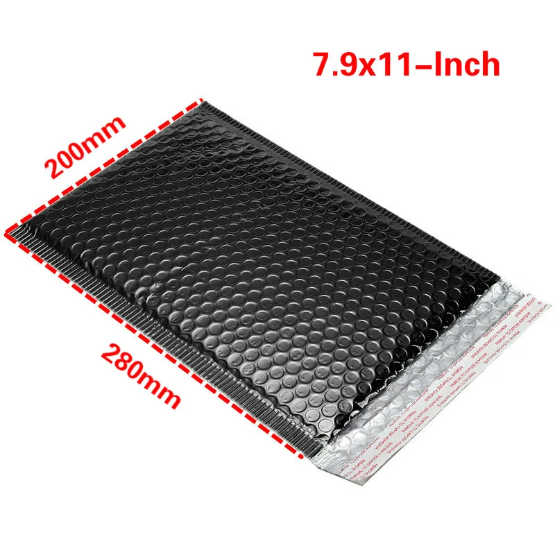 7.9x11-дюймовые 10 шт матовые черные Пузырьковые конверты сумки для небольших