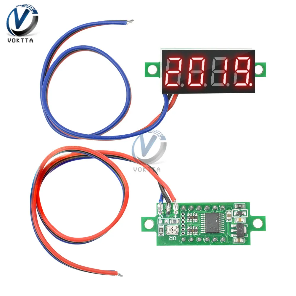 Мини 0 36 дюймов DC V-100 V 4 биты цифровой вольтметр светодиодный Панель Электрический