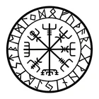 Оригинальная Автомобильная наклейка оригинальный компас Руна KK Виниловая наклейка для стайлинга автомобиля мотоцикла Водонепроницаемая 15 см * 15 см