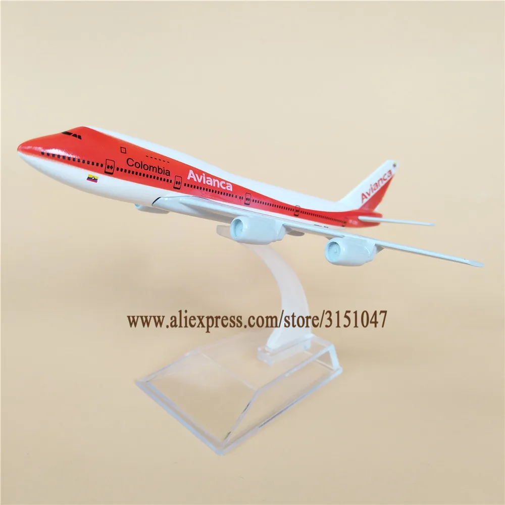 16 см Air Colombia оранжевая авиапочка B747 200 Боинг 747 авиакомпании модель самолета