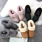 Aobreugg снежные сапоги из натуральной овчины один в одном, настоящая кожа, Настоящая Шерсть, низкий Топ, короткие сапоги для женщин