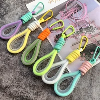 lanyard fluorescent color phone strap mesh landyard for bags braided strips keycord hanging trousers accessories keychain