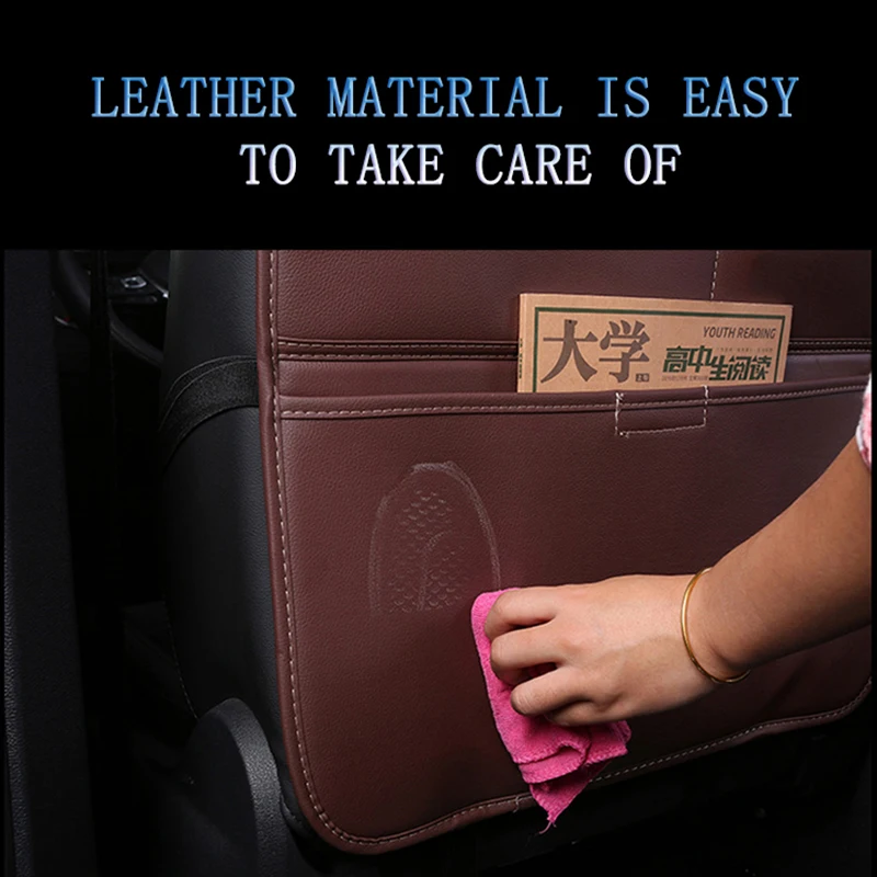 

Automotive General PU Leather Anti-kicking Pad Car Seat Backrest Protection Cover, Anti-fouling Pad, Storage Bag IPad Bracket