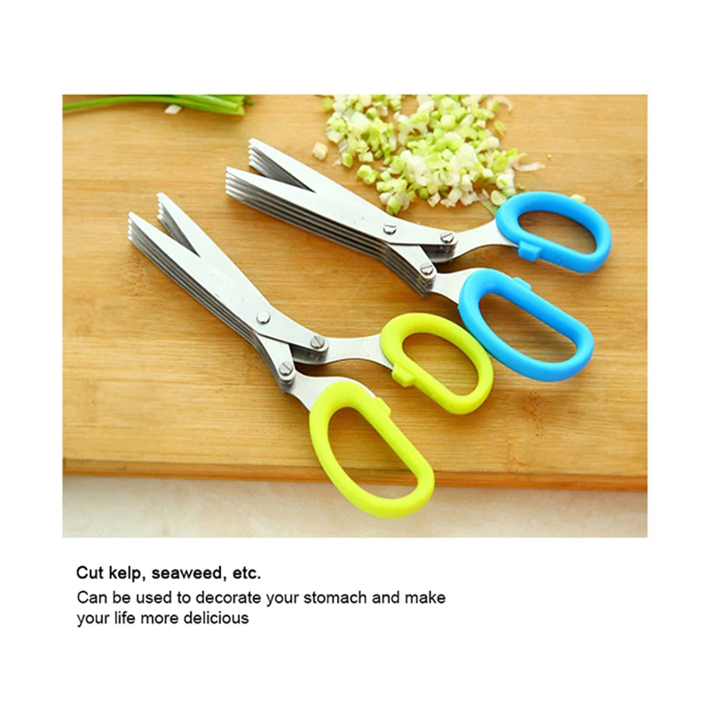 Многофункциональные кухонные ножницы из нержавеющей стали 5-слойные для