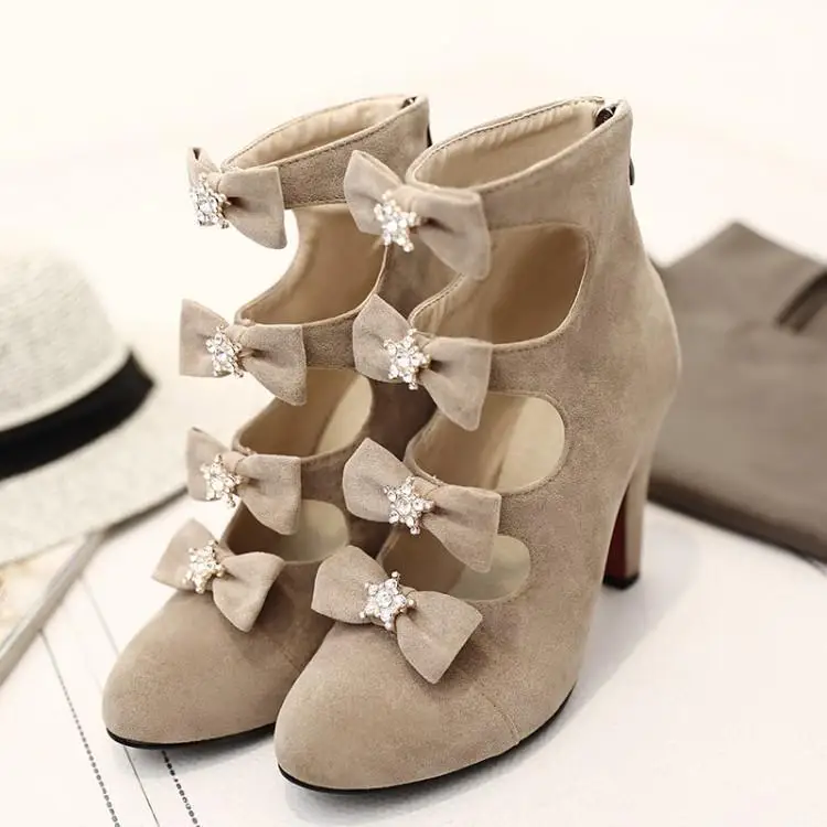 

lolita shoes women 2019 harajuku kawaii shoe korean style fashion sweet cute bow maid friends cosplay shoes womens High heels