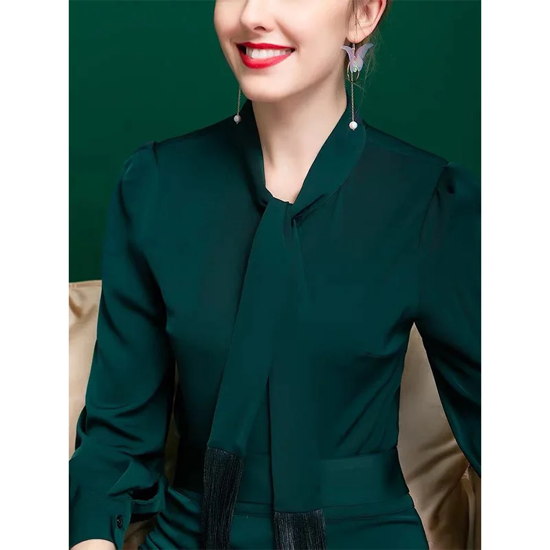 Женский комплект из двух предметов HarleyFashion однотонная блузка облегающая прямая