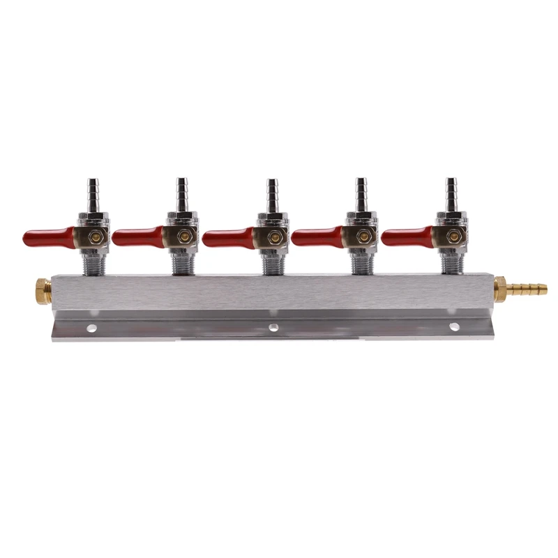 Газовый коллектор дистрибьютор пивного газа воздушный CO2 Сплиттер 1/4 дюймов Барб