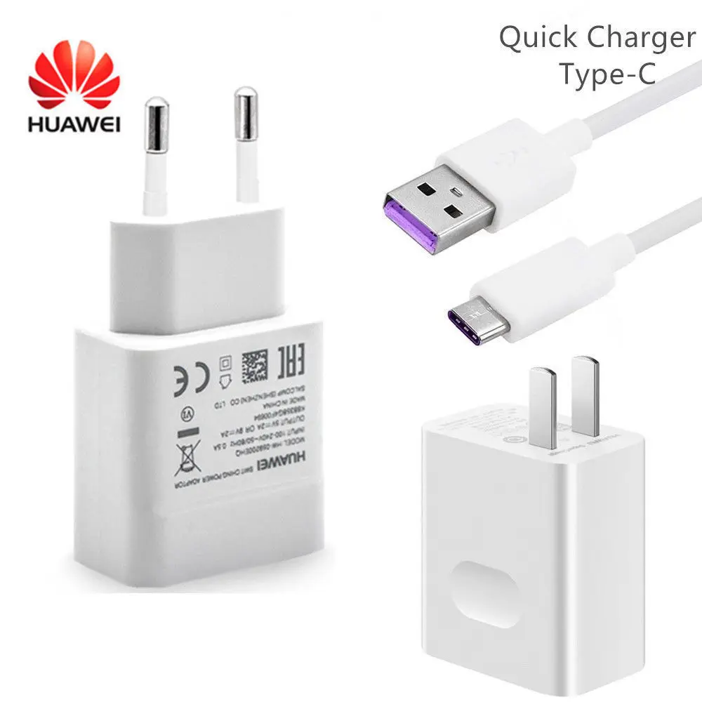 Оригинальный адаптер для быстрой зарядки Huawei 22 5 Вт кабель Usb 5A Type C P20 30 40 Pro + Mate 20 Nova
