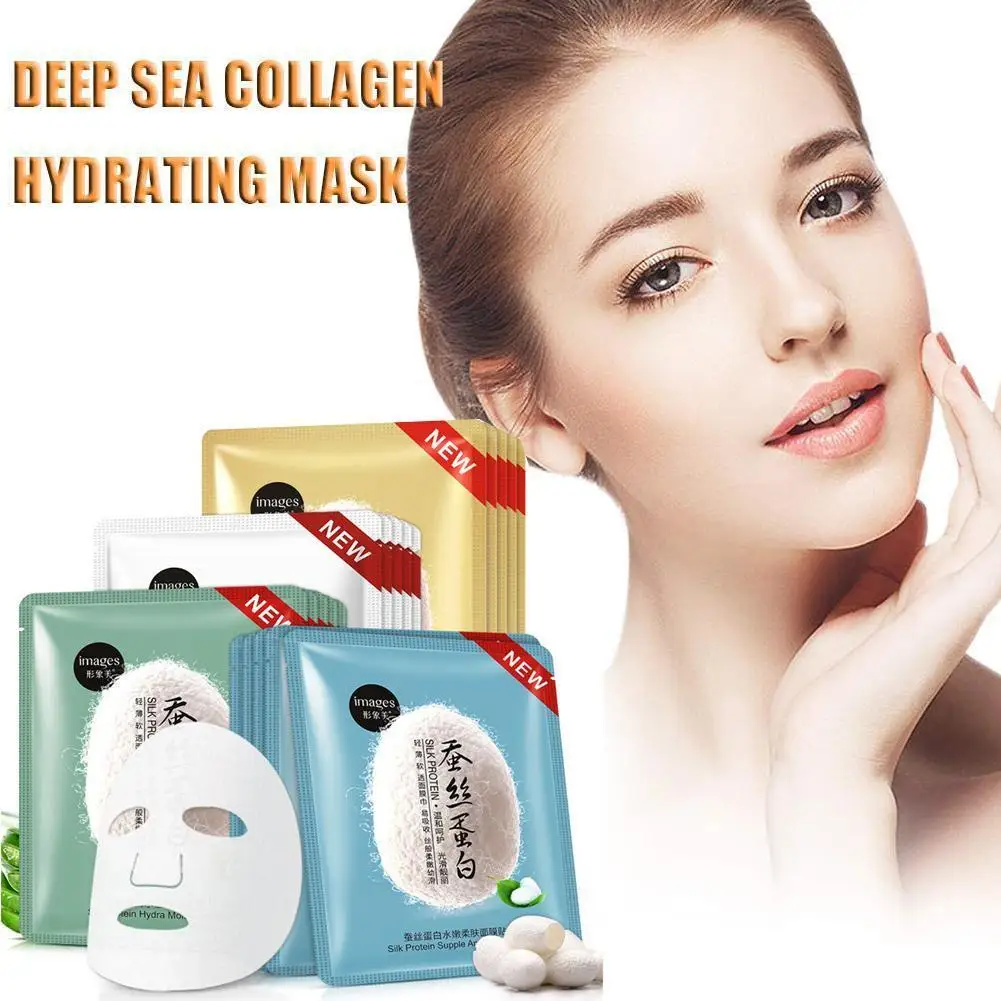 

Silk Protein Mask Pores Whitening Anti-Aging Pigmentation Deep Corrector Whole Shrink Face Moisturizing Oil Control D1R4