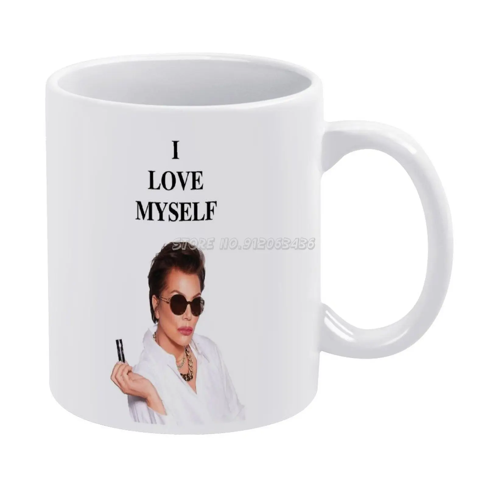 Кофейные кружки Kris Jenner Я люблю себя керамическая кружка чайная чашка