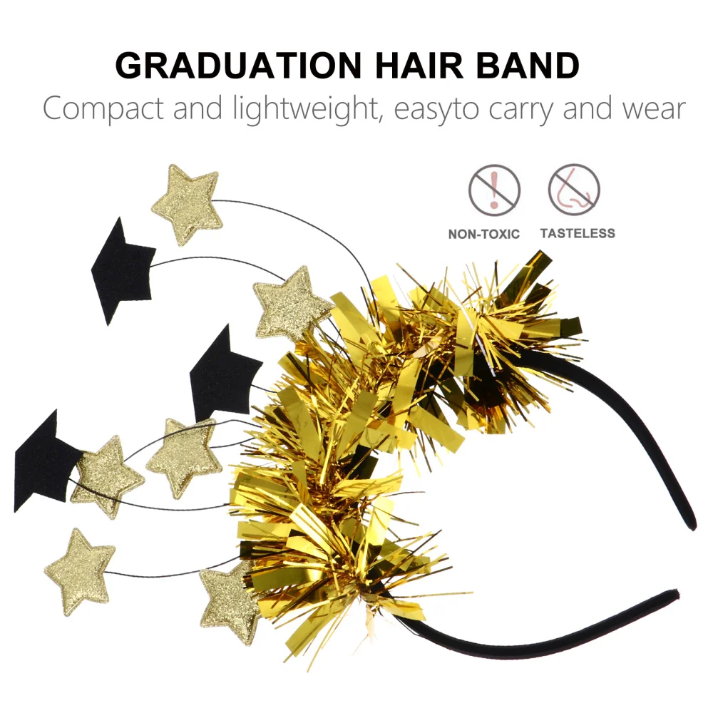 

1pc Graduation Theme Headband Star Doctorial Hat Hair Band Party Hair Band