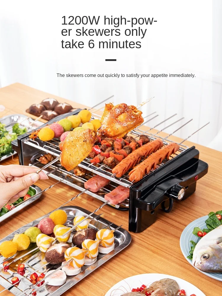 구매 전기 바베큐 그릴 무연 바베큐 그릴 가정용 전기 오븐 Satay 실내 바베큐 용품 전기 베이킹 팬