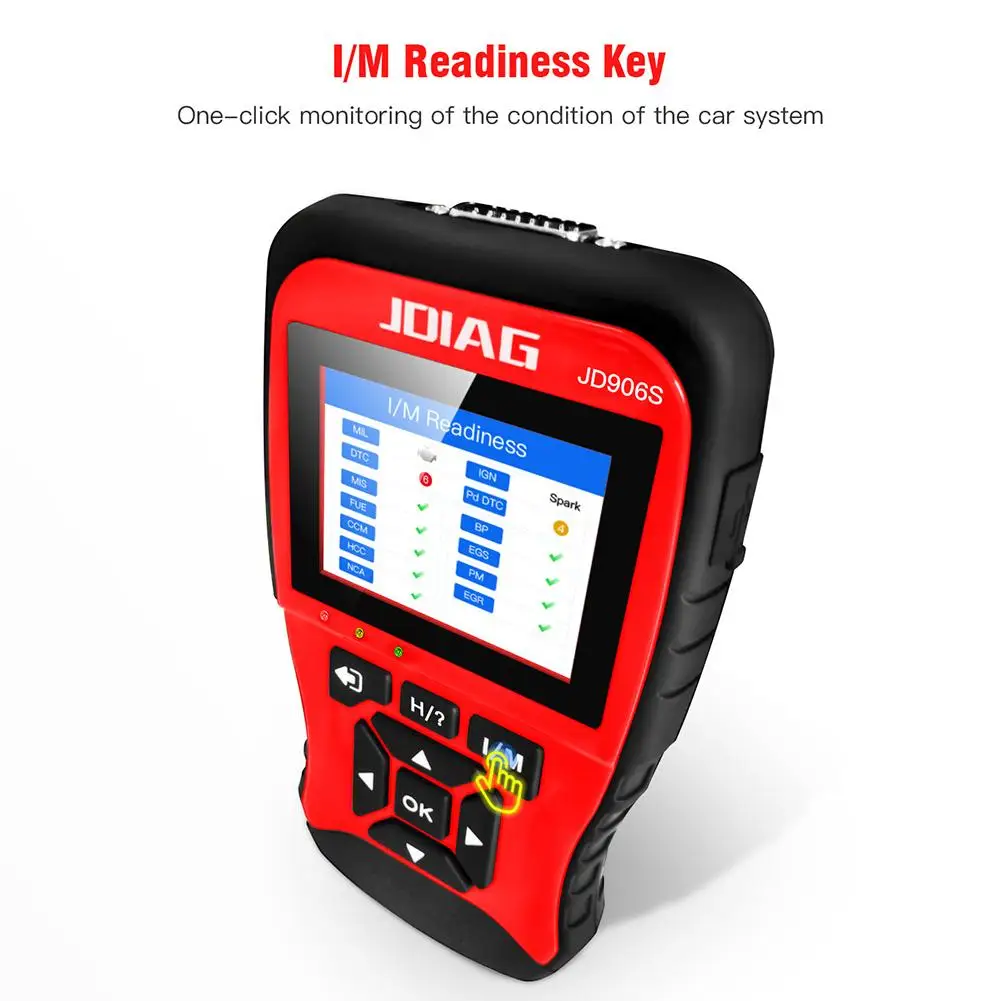 Считыватель кодов JD906S OBD2 автомобильный диагностический инструмент с ЖК-дисплеем
