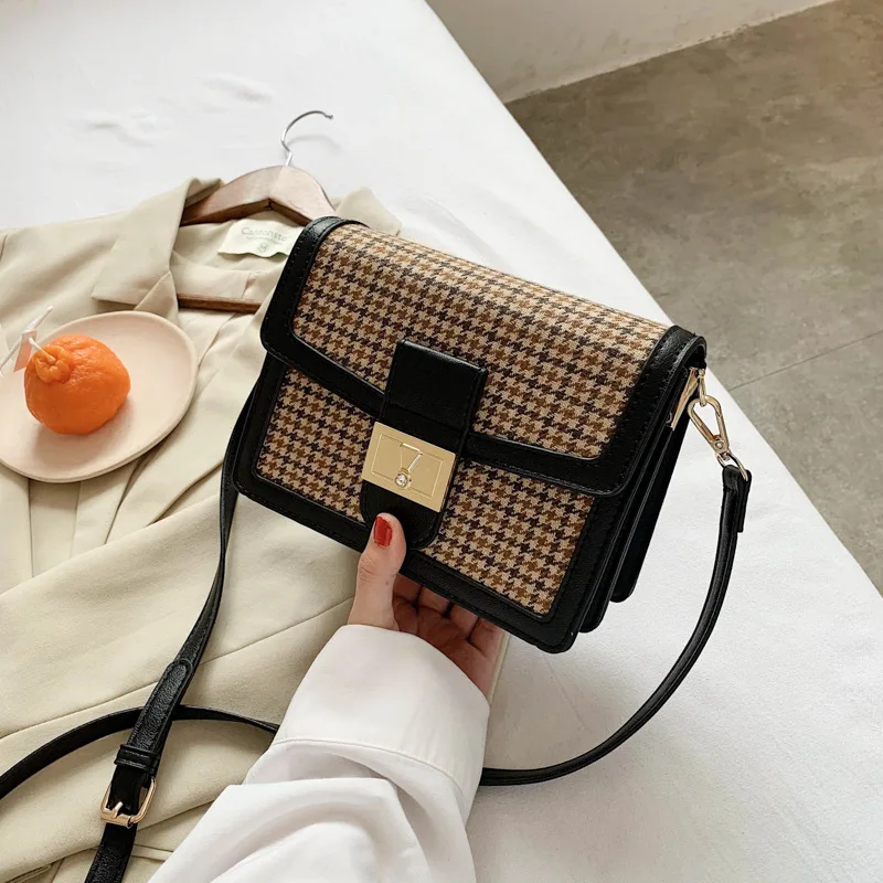 

Womens Handbags Autumn and Winter Women's New Fashion Versatile Messenger Bag Red Style Shoulder Small Square Purses