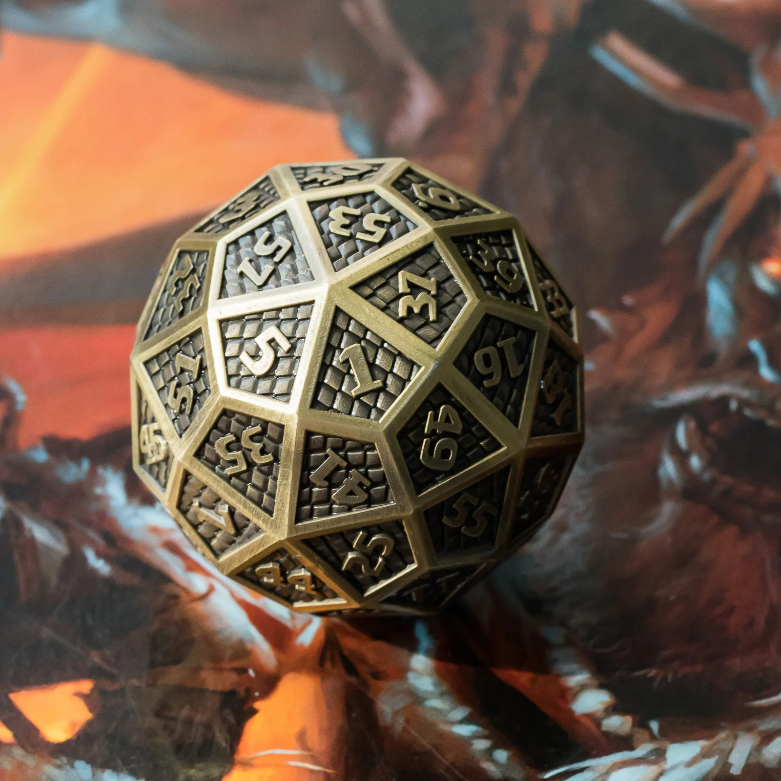 Cusdie 60 кубика гигантские Древние Металлические игральные кубики D60 кости DND для D &