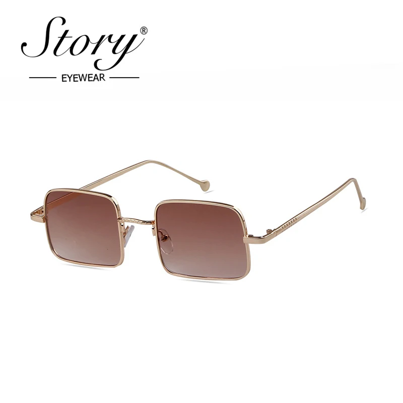 Квадратные Солнцезащитные очки STORY S6297 для мужчин и женщин винтажные маленькие