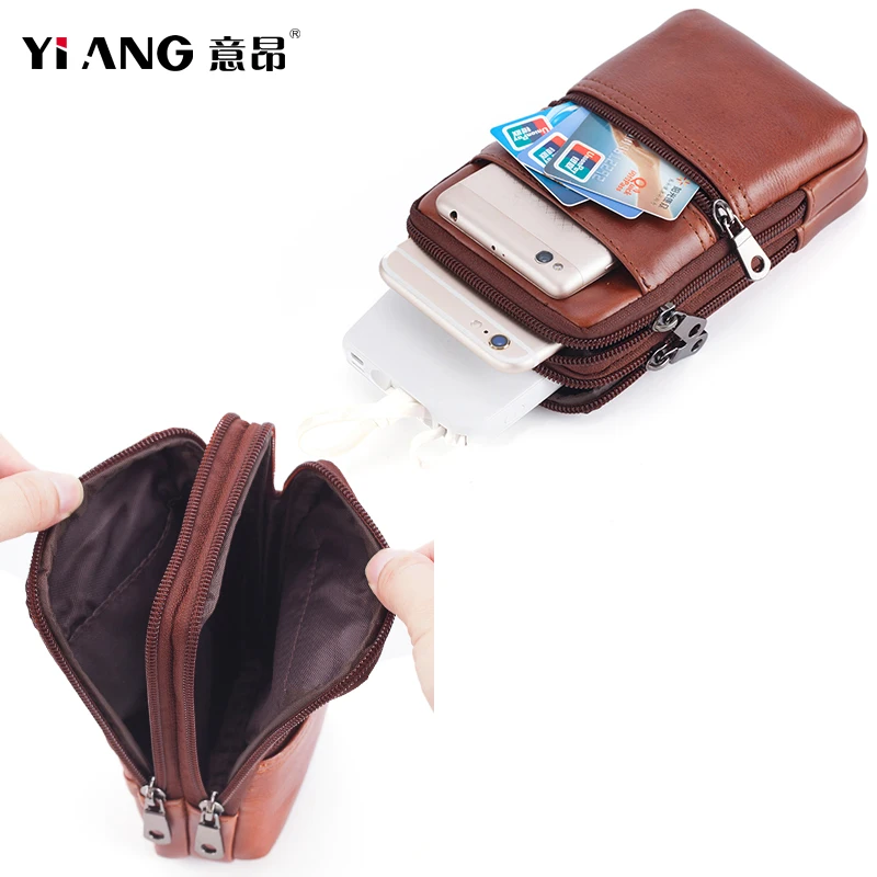 Новинка модная поясная сумка из натуральной кожи YI ANG для телефона кошелек монет