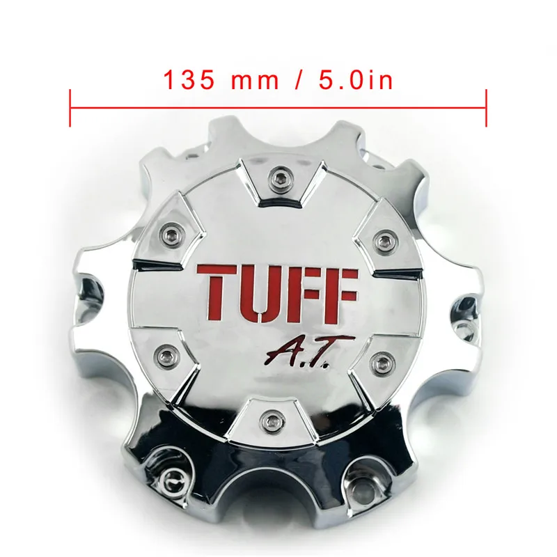 Red 4 шт. 135 мм TUFF A.T. Tuff All Terrain центральный колпак на колесо автомобиля Крышка Ступицы обода C611902 хром крышка ступицы s авто аксессуары - Цвет: Red