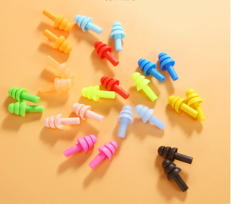 1 пара Многоразовые водонепроницаемые шумоподавляющие мягкие силиконовые