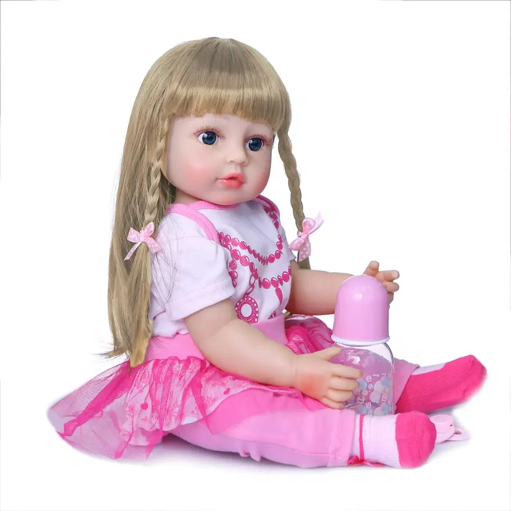 Кукла Мягкая силиконовая виниловая для новорожденных 55 см два цвета | Игрушки и