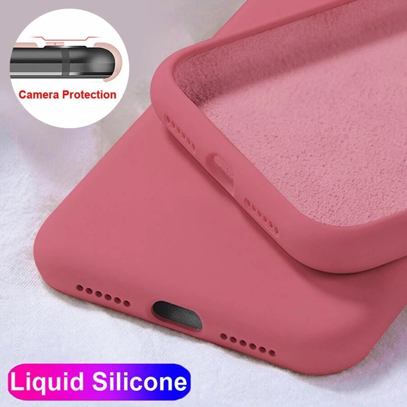 

Luxury Liquid Silicone Phone Case For iPhone 11 Pro XR X Xs Max Soft TPU For Apple iPhone 7 8 6 6s Plus SE2020 Back Cover Cases