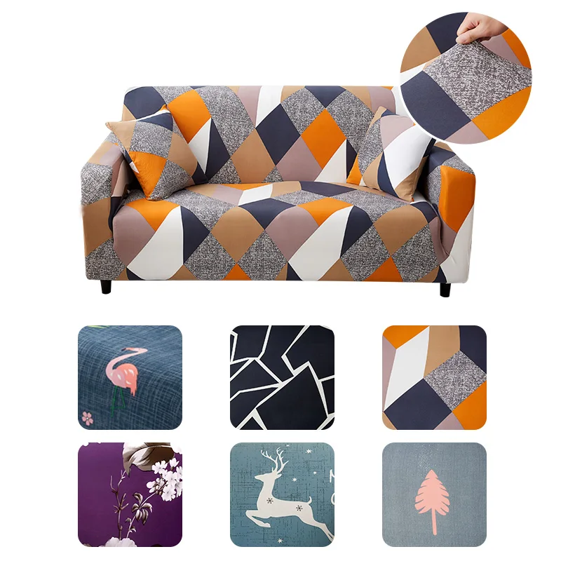 Высококачественные эластичные чехлы из спандекса для дивана и кресла, чехлы для угловых диванов в гостиную L-образной формы