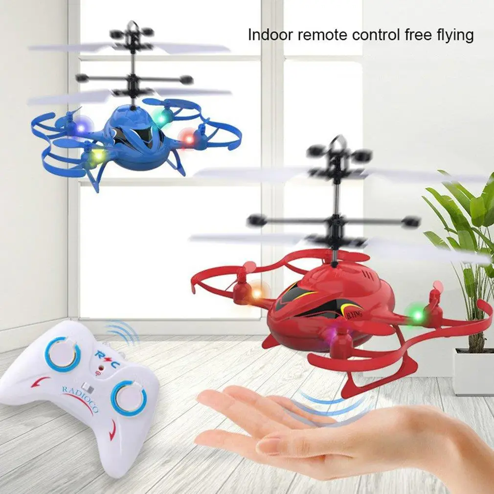 

Mini RC Helicopter With LED Light Gesture Sensing Hovering Induction Control Miniature Colorful Drone Gifts Toys for boys