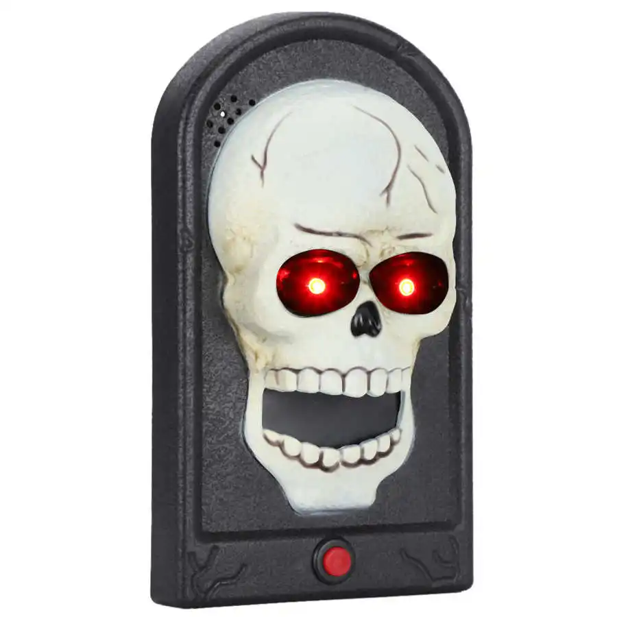 Хэллоуин жуткий череп дверной звонок с привидениями дом тема вечерние реквизит