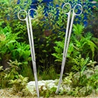 2 шт. аквариум Aquascaping инструменты водное растение прямые ножницы изогнутые ножницы для садоводства Нержавеющаясталь аквариум ножницы