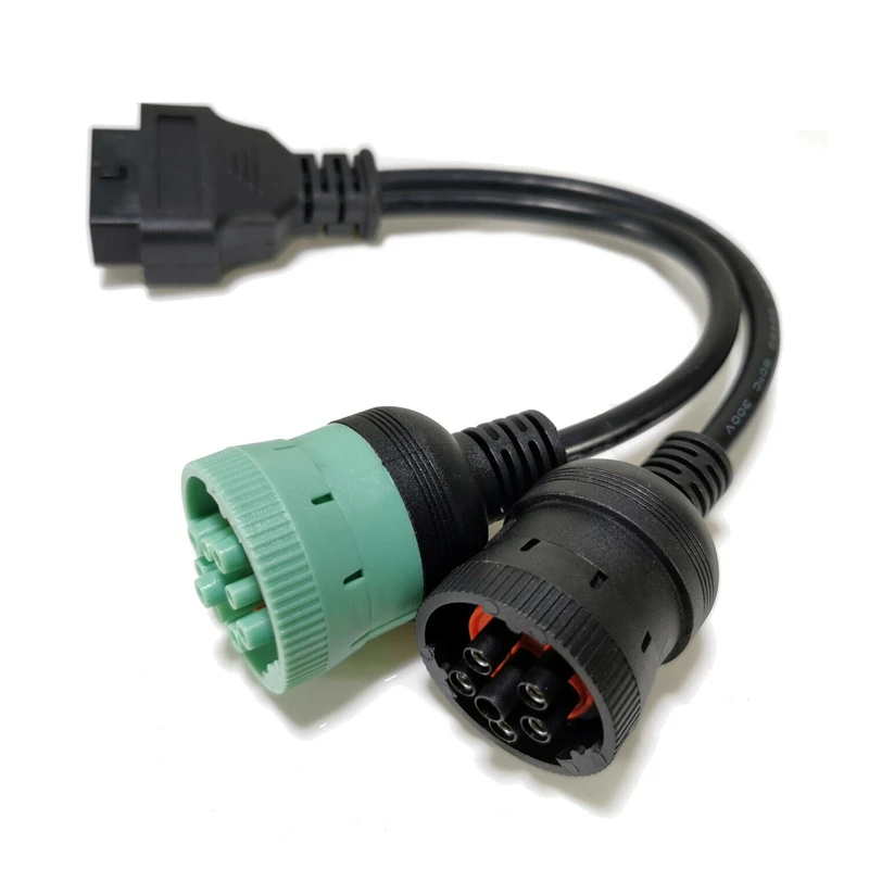 1 шт. 6 контактов J1708 или 9 от J1939 до 16 OBD2 OBDII адаптер кабель для тяжелых грузовиков |