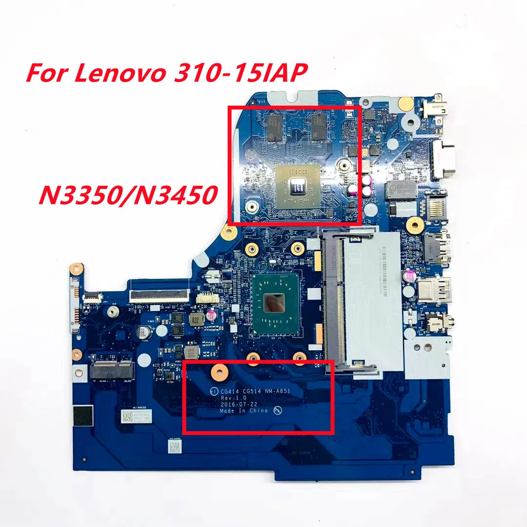 

216-0867071 For Lenovo 310-15IAP Laptop motherboard CG414 CG515 NM-A851 with inter N3350/N3450 100% fully tested ok