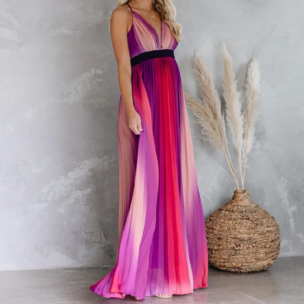 Разноцветное бикини накидка сексуальное без бретелек летнее макси платье для