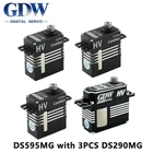 Цифровой Металлический сервопривод GDW DS595MG с 3 шт. DS290MG сервопривод HV Средний вертолет запчасти для 450 450L X3 380 420