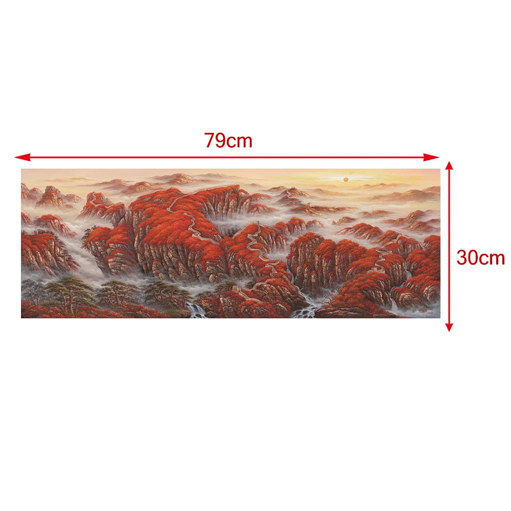 

3D Foggy Mountains Art Reproduction Frameless Canvas Prints for Living Room
