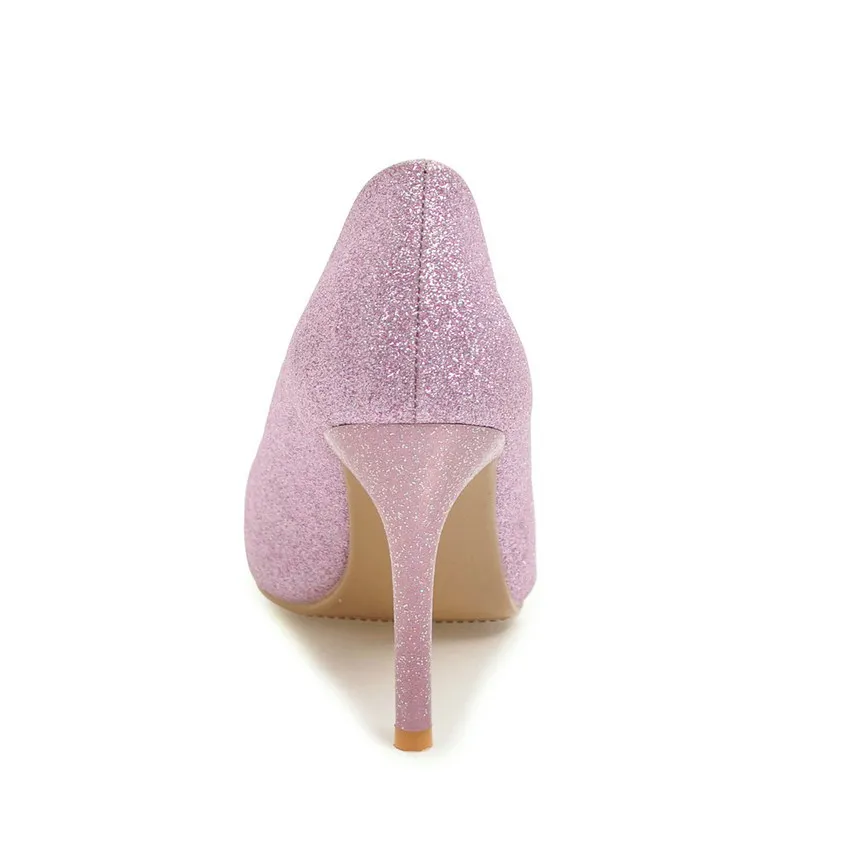 Женские свадебные туфли-лодочки QUTAA черные туфли из искусственной кожи на тонком